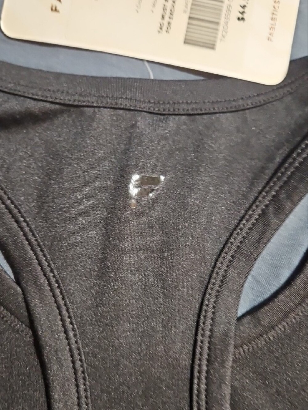 Fabletics Black Racerback Crop Tank - Picture 3 of 3